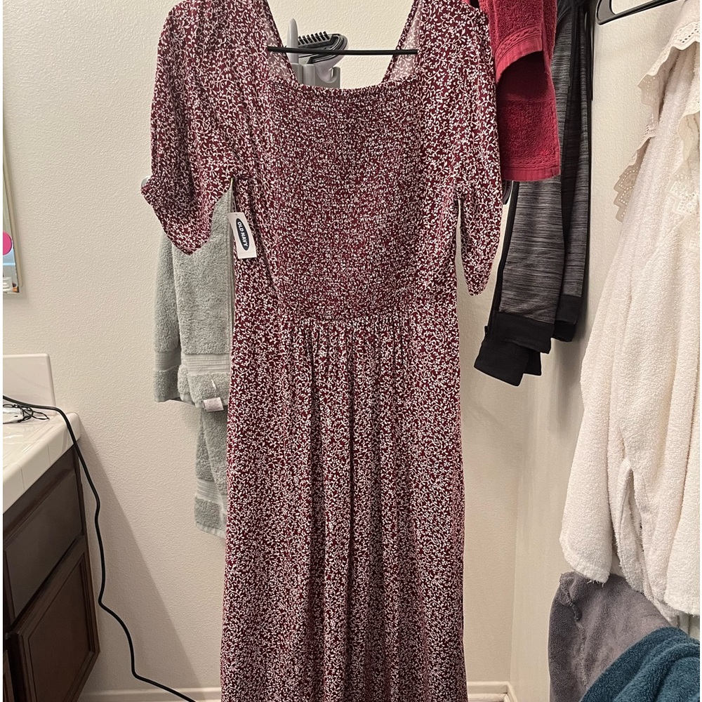 Red Old Navy Floral Dress Size M